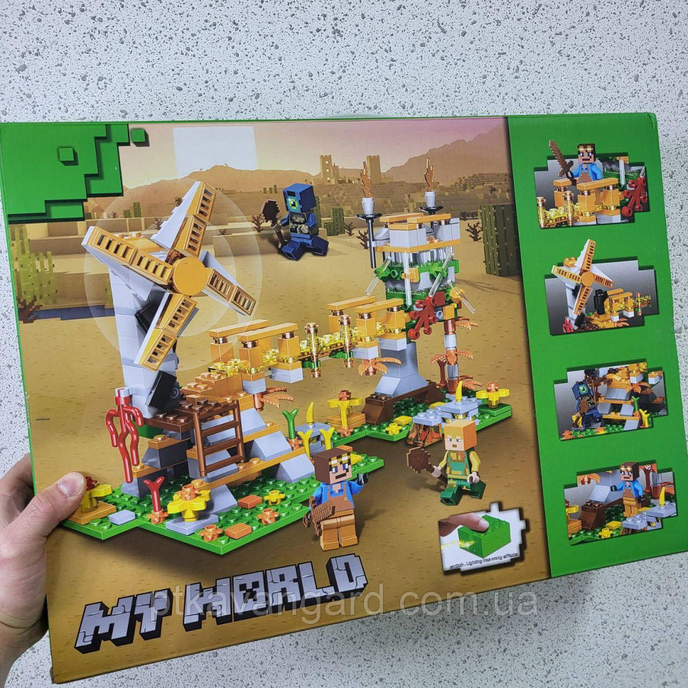 Конструктор Майнкрафт ферма 559 деталей блочний My World 44120 LED підсвічування Хмельницький - фото 3