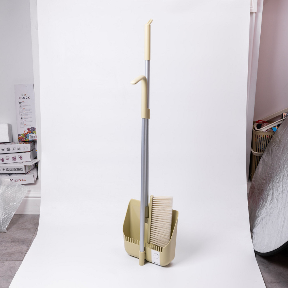 Набір віник і совок на довгій ручці для підлоги 25×24×100 см щітка віник для прибирання Зелений HP-45-15GR Київ - фото 3