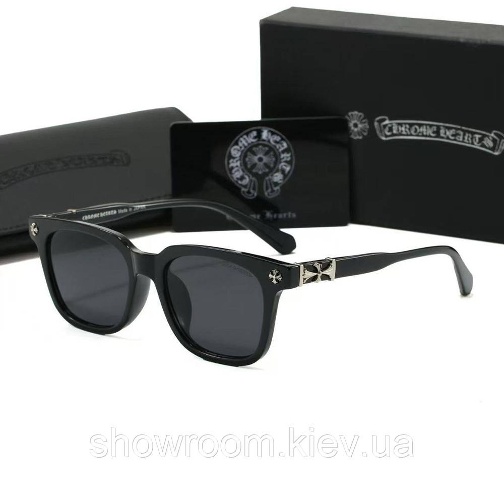 Мужские солнцезащитные очки Chrome Hearts 8235 black Киев - изображение 1