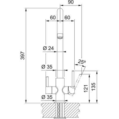 Змішувач Franke Lina Clear Water (160.0702.660) Вінниця