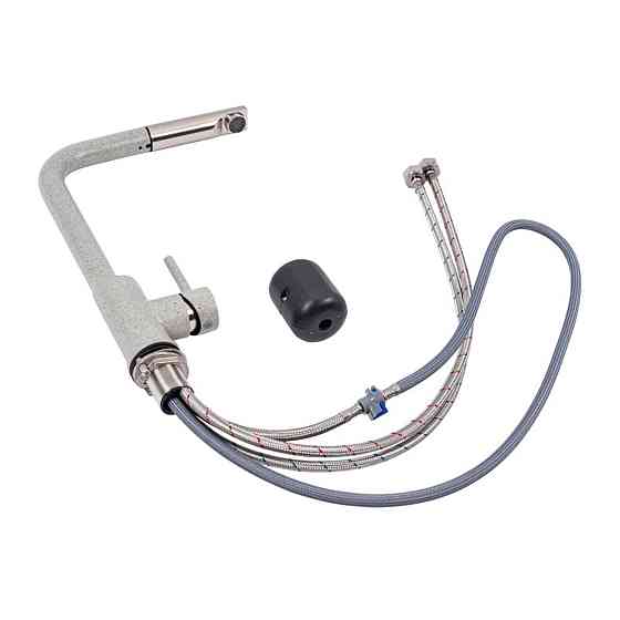 Q411B змішувач кухонний VALESO СІРИЙ (з висувною лійкою) Коломыя