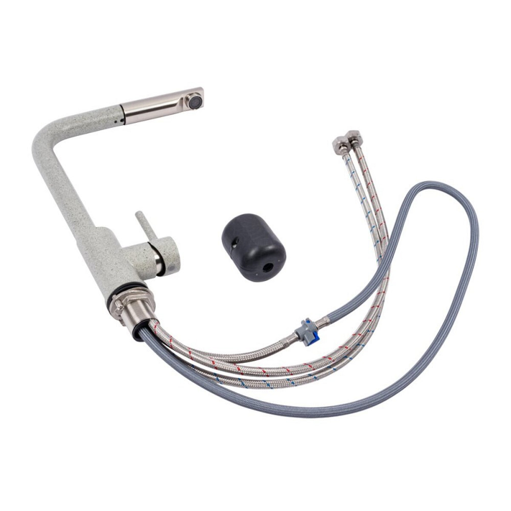 Q411B змішувач кухонний VALESO СІРИЙ (з висувною лійкою) Коломыя - изображение 2