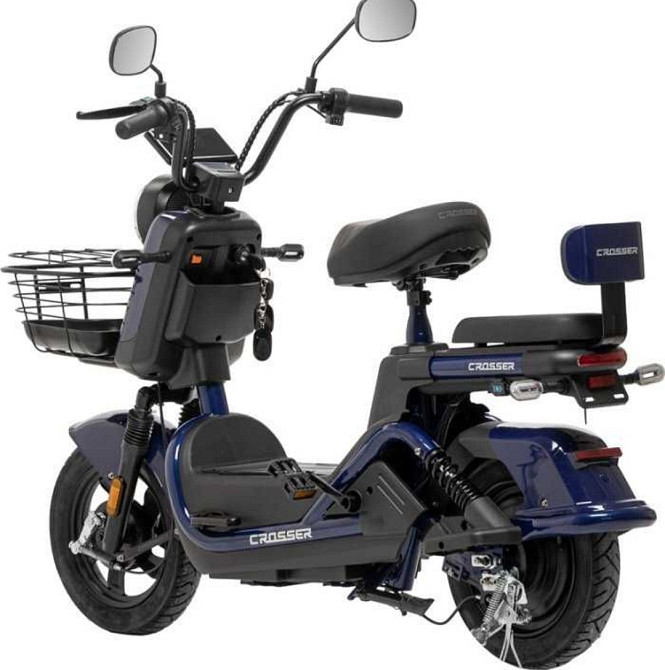 НОВИНКА 2026! Електровелосипед Crosser CR2 (800ВТ 60В 24Ан) - Синій Харків - фото 6