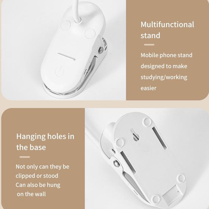 Сенсорна настільна лампа з прищіпкою за стіл стол 3 режима Вінниця - фото 7