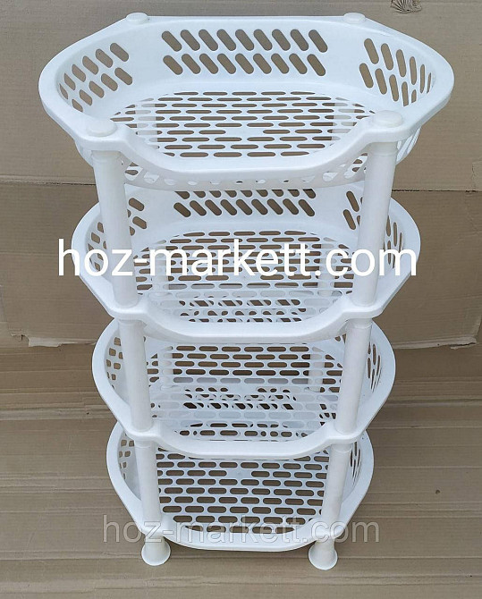 Пілочка етажерка пластикова для ванної та кухні (біла) Харків - фото 1