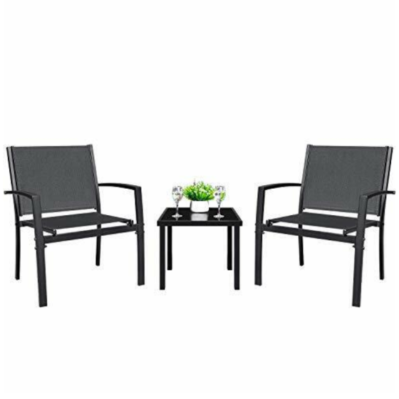 Комплект садових меблів Chomik GARDEN LINE ORLANDO стіл та 2 стільці темно-сірий Киев