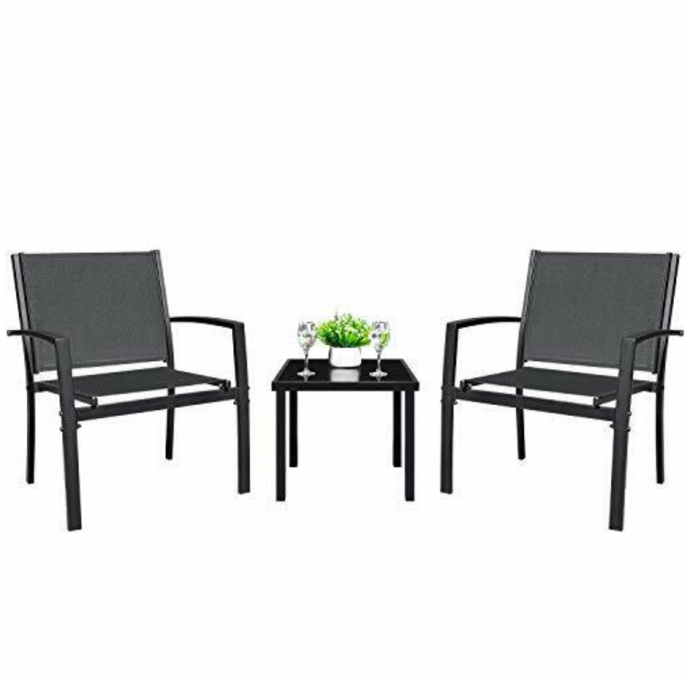 Комплект садових меблів Chomik GARDEN LINE ORLANDO стіл та 2 стільці темно-сірий Киев - изображение 4