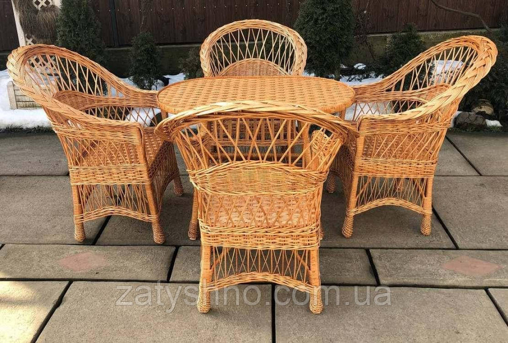 Мебель из лозы с овальным столом плетеным Киев - изображение 5