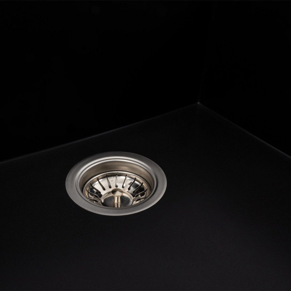 VALESO Гранітна мийка для кухні VALESO 9651 ATLAS матовий Чорний Київ - фото 3