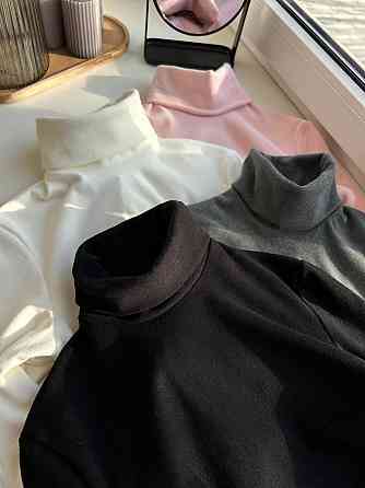 Жіночий теплий базовий гольф ангора на флісі Чорний, 42/46 Одеса