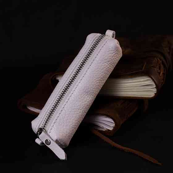 Чудова шкіряна ключниця GRANDE PELLE 11671 Білий Київ