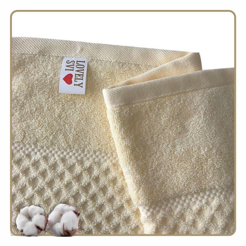 Полотенце банное Lovely Svi хлопок жаккардовое в подарочном пакете - 70 х 140  см Diamond Grid  Кремовый Киев - изображение 3