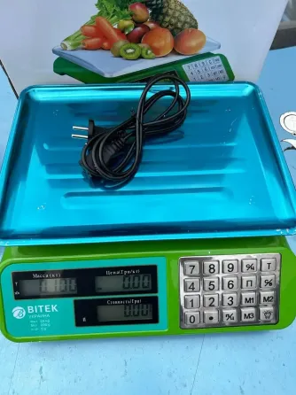 Ваги електронні торгові 55кг 4В металеві кнопки BITEK YZ-982S 9446 Одеса