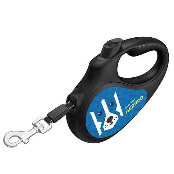 Повідець-рулетка для собак WAUDOG R-leash, малюнок "Парон", S, до 15 кг, 5 м, світловідбивна стрічка Вінниця