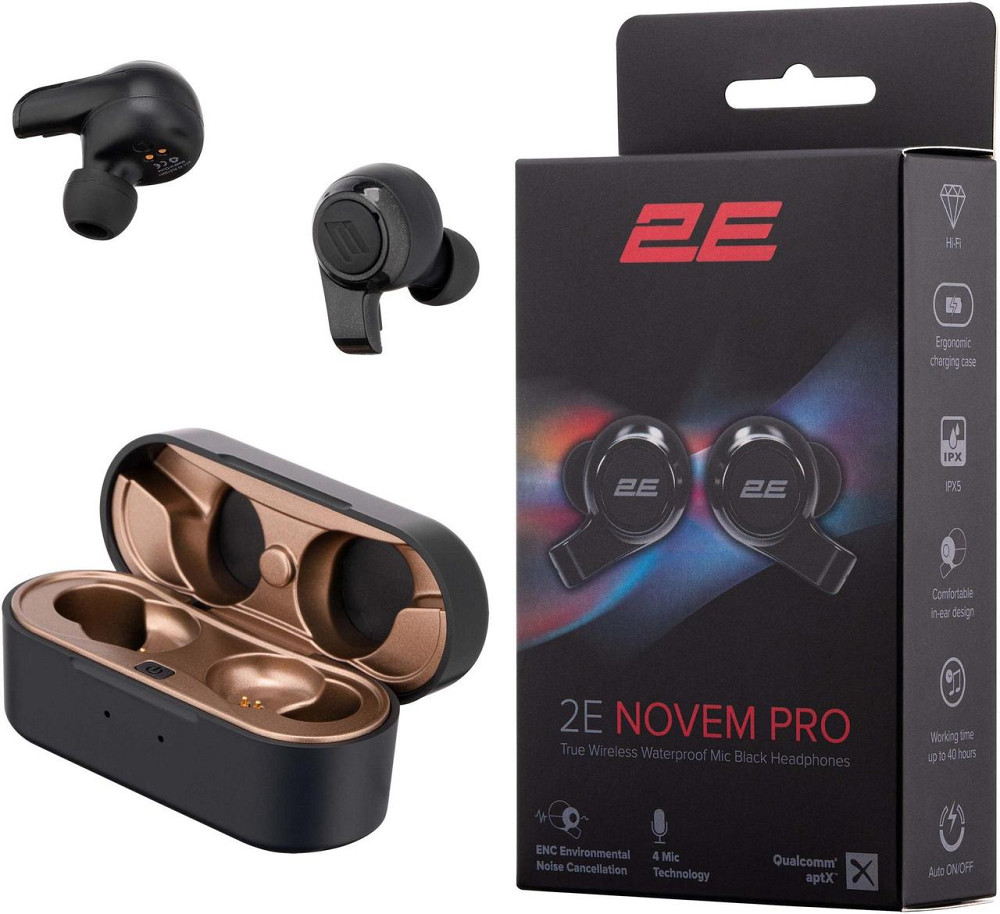 Bluetooth-гарнітура 2E Novem Pro Black (2E-EBTWNPBK) ( 29440 ) Харьков - изображение 3
