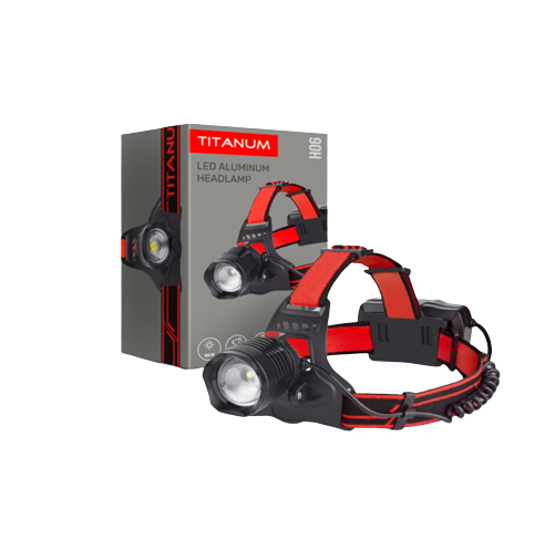 Ліхтарик LED налобний 800Lm 6500К 18650 чорний TLF-H06 Titanum Житомир