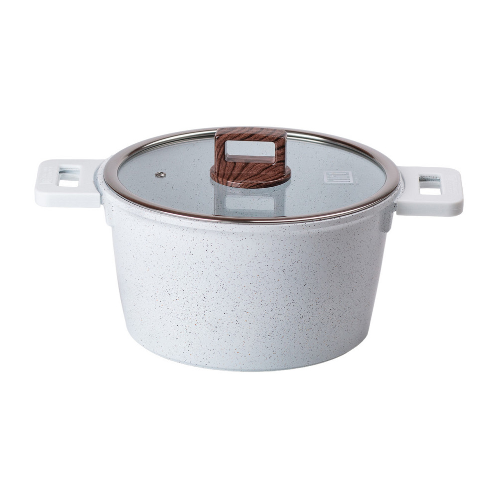 MGC Алюмінієва каструля з керамічним покриттям антипригарним Ø 24 см Біла MGC HP-4-441 Коломыя - изображение 1