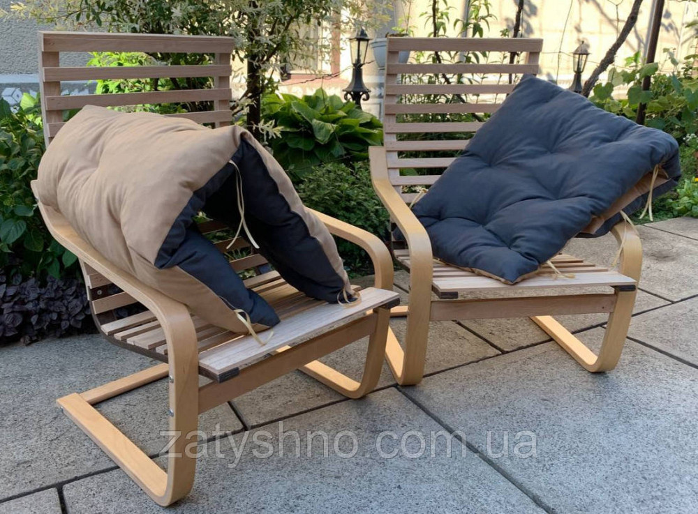 Крісло дерев'яне з подушкою Київ - фото 5