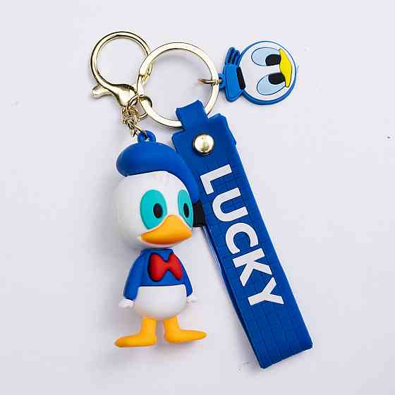 Дитячий брелок Дональд Дак 4×6,5 (см) для ключів, на сумку і рюкзак Синій HP-55-23BL Коломыя