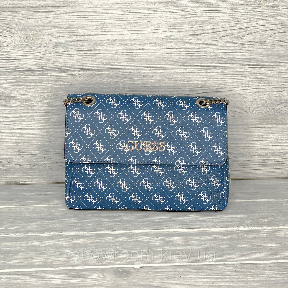 Женская сумка на плечо Guess (3385) синяя Киев - изображение 3