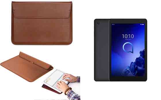 Чохол-конверт VitoCase для Alcatel 3T 10 (2020), з функцією підставки для планшета Коричневий Київ
