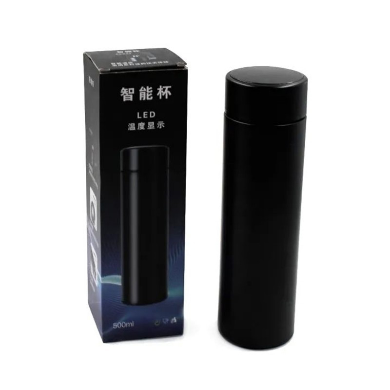 Розумний термос з датчиком індикатором температури 375 мл з інтелектуальним LED екраном чорний Одеса - фото 6