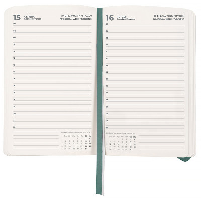 Тижневик Axent датований 2026 Partner Soft Skin, 145х210, сіро-лазурний (8810-26-48-A) Вінниця - фото 2