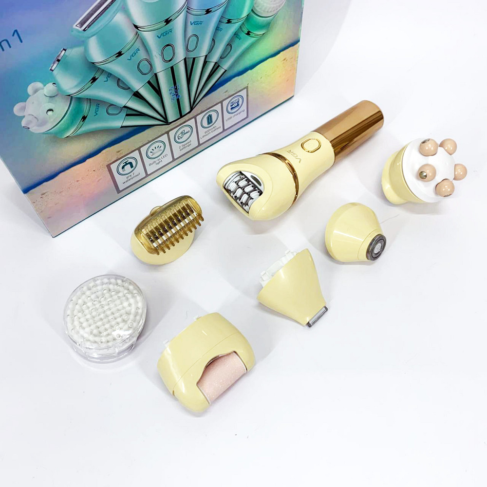 Тример з насадками для жінок VGR V-756, Епілятор жіночий для пахв, Епілятор-бритва 3в1 CS-72 Івано-Франківськ - фото 8