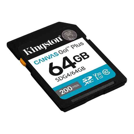 Карта пам'яті SDXC (UHS-1 U3) Kingston Canvas Go! Plus 64Gb class 10 A2 V30 (R200MB/s) Київ