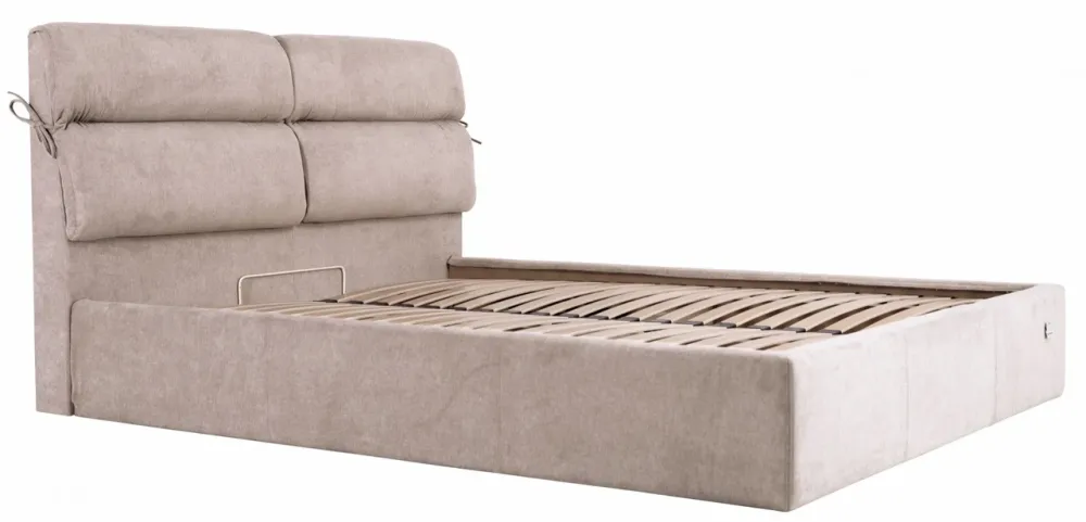 Кровать Edinburgh Comfort 120 х 190 см Мисти Mocco С подъемным механизмом и нишей для белья Мокко Киев - изображение 1