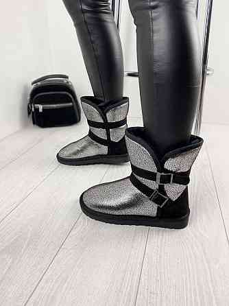 ADA Угги жіночі ADA срібні еко-шкіра зимові 36р. (1657) Коломыя