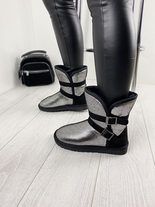 ADA Угги жіночі ADA срібні еко-шкіра зимові 36р. (1657) Коломыя - изображение 5