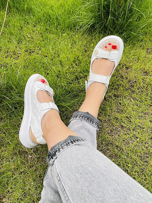 No brend Босоніжки жіночі 424/1 білі (літо, шкіра натуральна) (5044) Коломыя - изображение 2