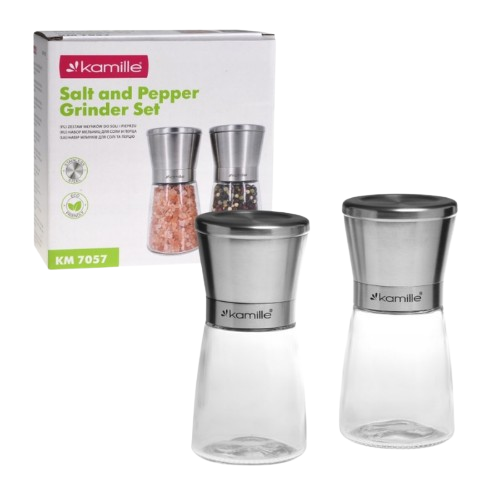 Набір млинків для спецій ручний 2шт KAMILLE 7057 Житомир - изображение 1