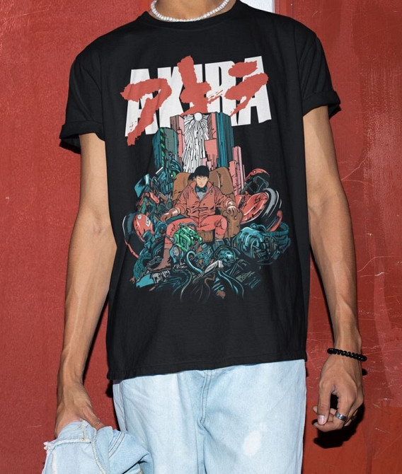 Футболка з аніме принтом Акіра Акіра Гоод Хеалтх оверсайз (S/M/L) Чорний AnimeJ0825 Дніпро - фото 2