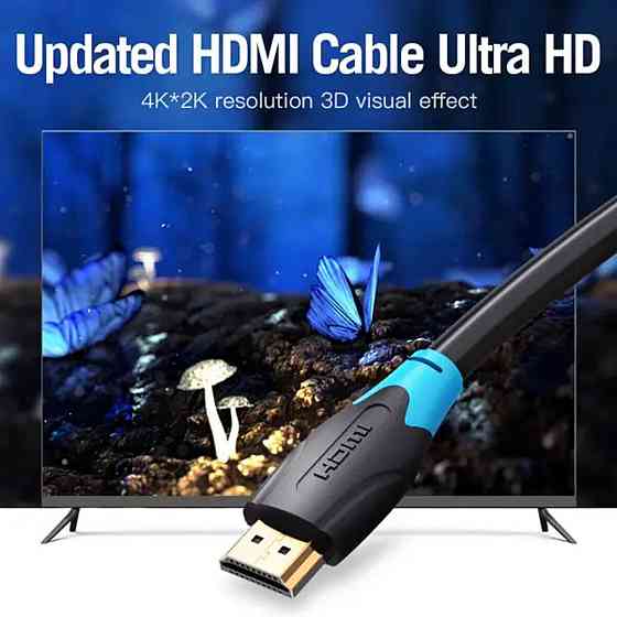 Відеоадаптер відео перехідник адаптер Vention HDMI-HDMI, 1 м, v2.0 AACBF Одеса