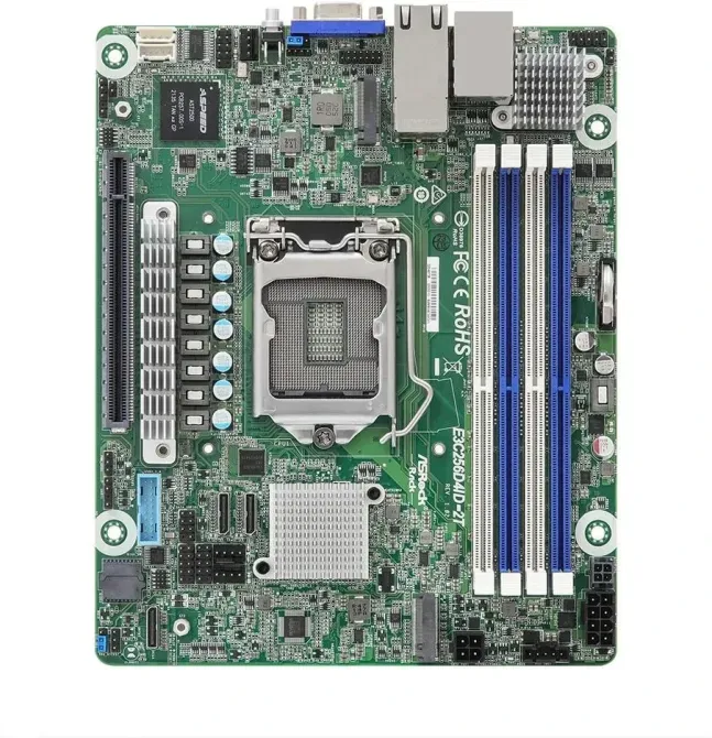 Сервер Asrock E3C256D4ID-2T Материнська плата LGA 1200 (Socket H5) mini ITX (E3C256D4ID2T) Київ - фото 1