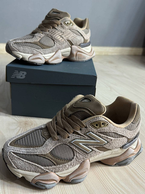 Кросівки жіночі і чоловічі NB 9060-3 замша з сіткою потерті унісекс бежеві, 39, 24,5 см Київ - фото 15