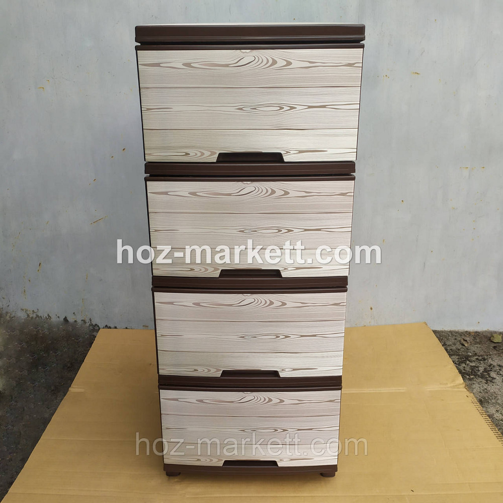 Комод пластиковий на 4 ящики коричневий "Дерево" Харків - фото 9