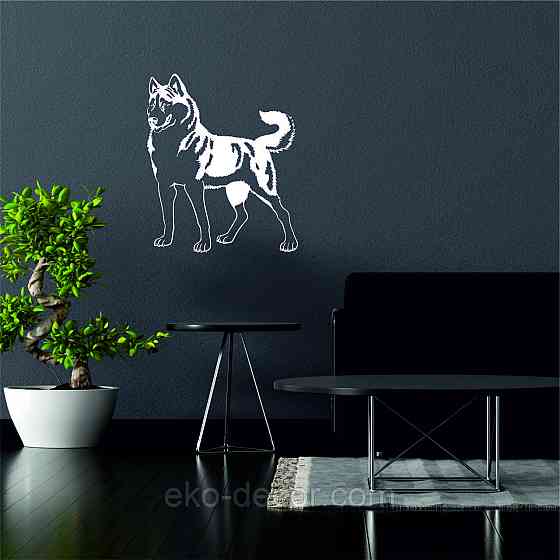 Декоративное настенное Панно «Хаска», Декор на стену 50*43 см, Белый Киев