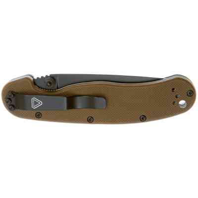 Нож Ontario Knife RAT II AUS-8 Coyote Brown, Black Blade (ON8861CB) Винница