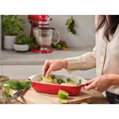 Форма для випікання KitchenAid з кришкою керамогранітна 1,9 л Червона (CC006106-001) Вінниця