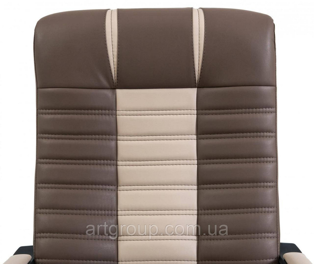 Офисное Кресло Руководителя Richman Atlant Kansas Brown-Latte Подлокотник Рич Пластик М1 Tilt Бежево-Коричневый Днепр - изображение 8
