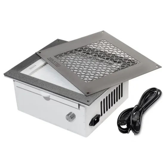 Вытяжка врезная для маникюра SV 500 с Нера фильтром профессиональная (решетка нержавеющая металлик) Киев