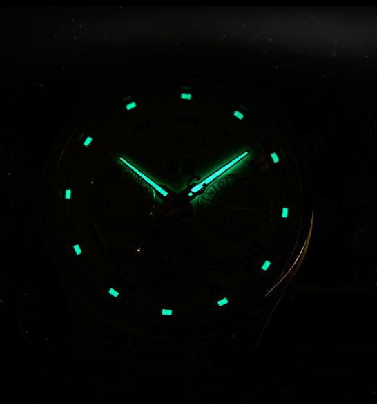 Годинник чоловічий механічний Carnival Sapppfire Silver Leather Deluxe (2 ремінці) Київ - фото 6