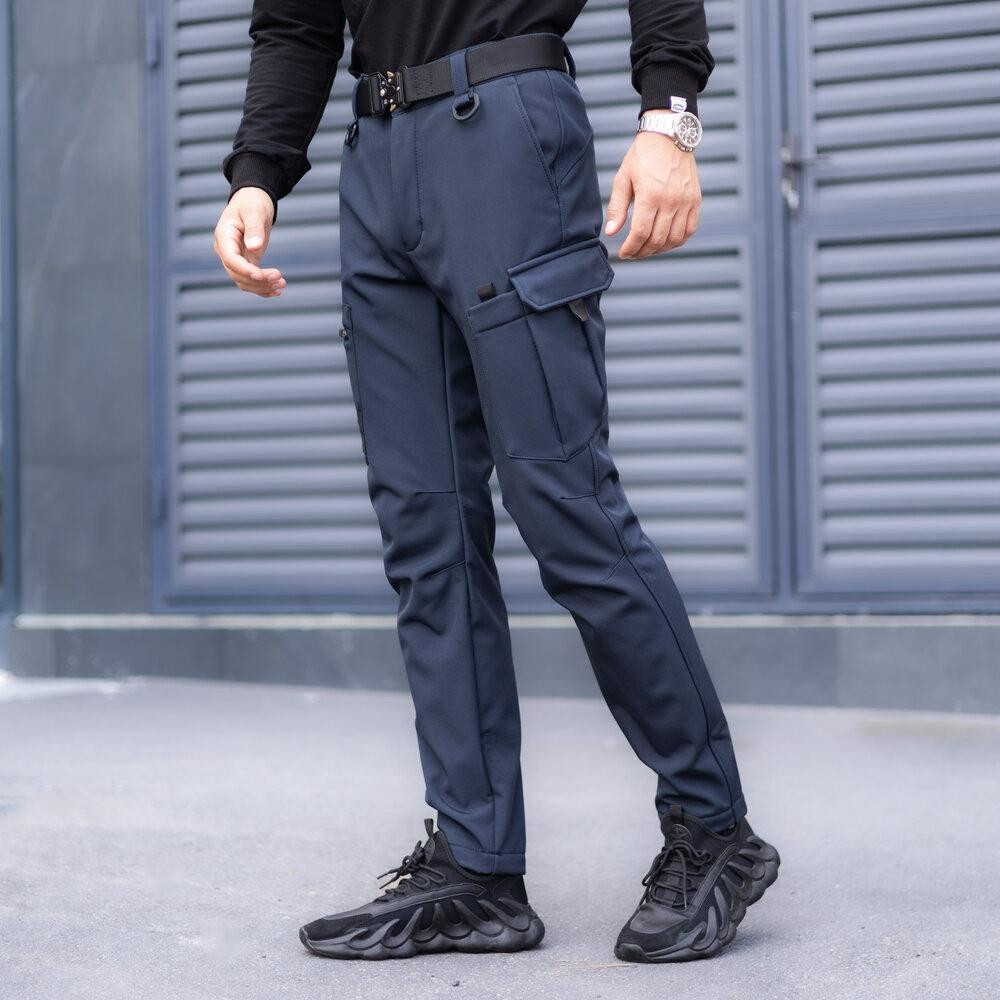 Штани карго чоловічі весняні з кишенями наві Pobedov Static Київ - фото 1
