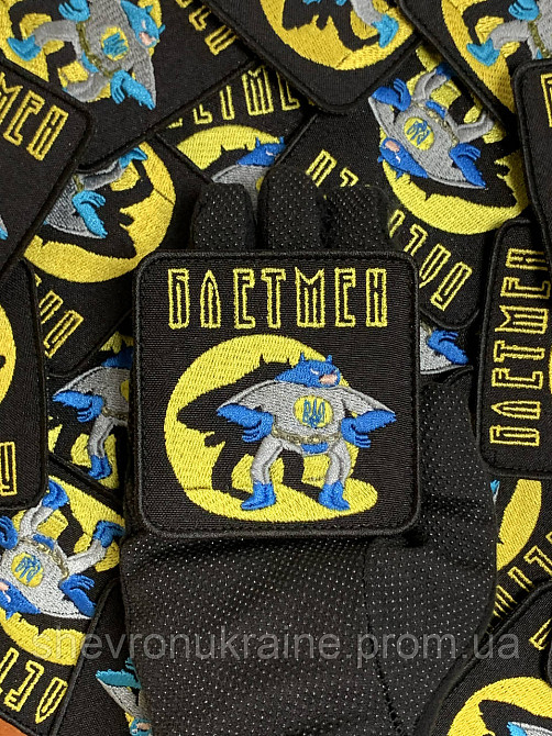Шеврон Бетмен (Форма прямокутна. На липучці) Розмір 8x8см Київ - фото 6