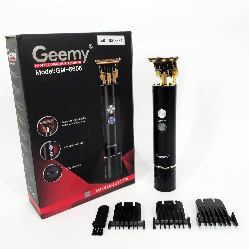 Триммер с регулируемой длиной GEEMY, Машинка для стрижки с насадками беспроводная QN-18 Львов - изображение 4