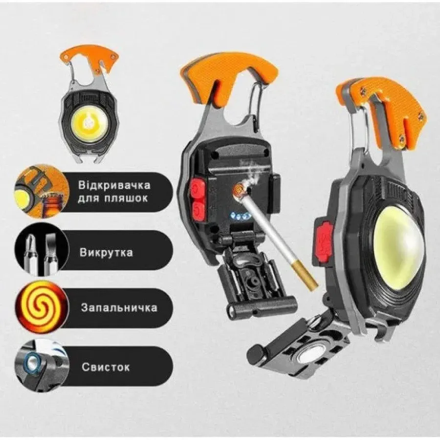 Багатофункціональний LED ліхтарик X-Balong BL-W5147, 7 режимів, Акумулятор. Type C Одеса - фото 9