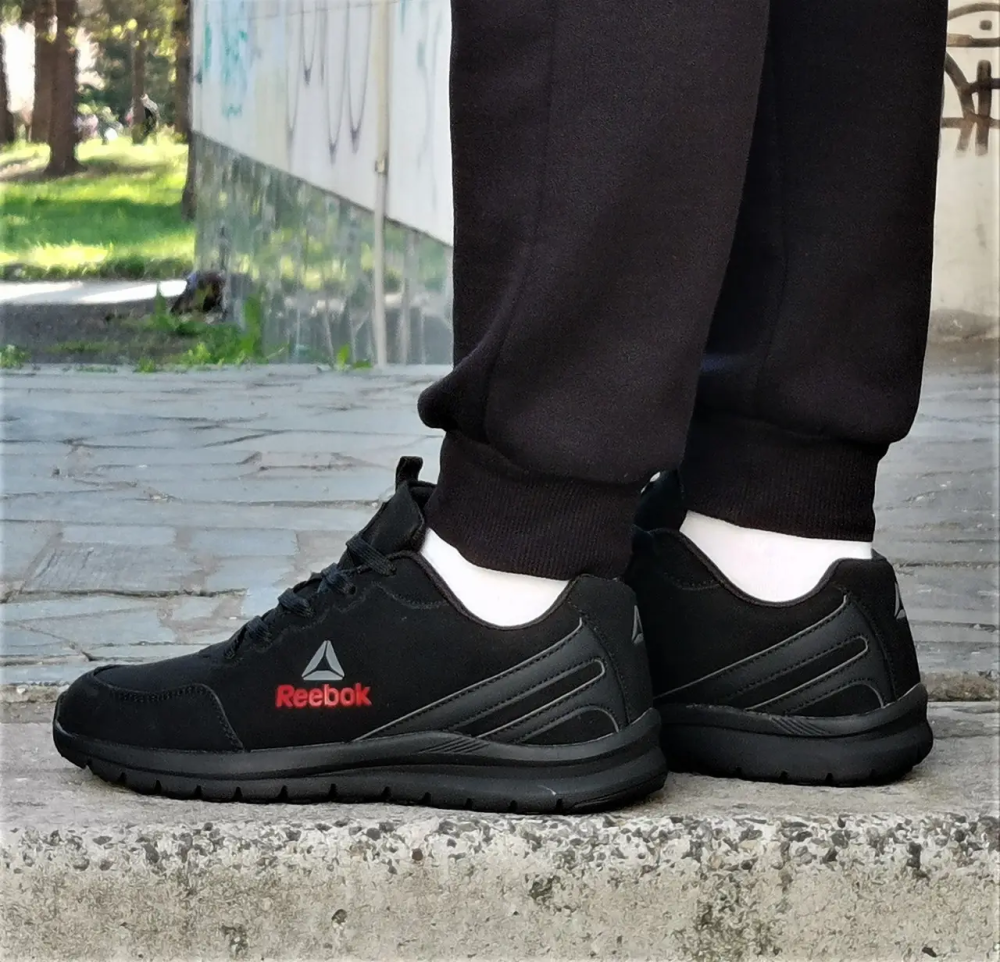 Термо Кросівки Reebok Чорні Чоловічі Рибок Нубук Шкіра Єврозима (розміри: 41,42,43,44,45,46) Дніпро - фото 4